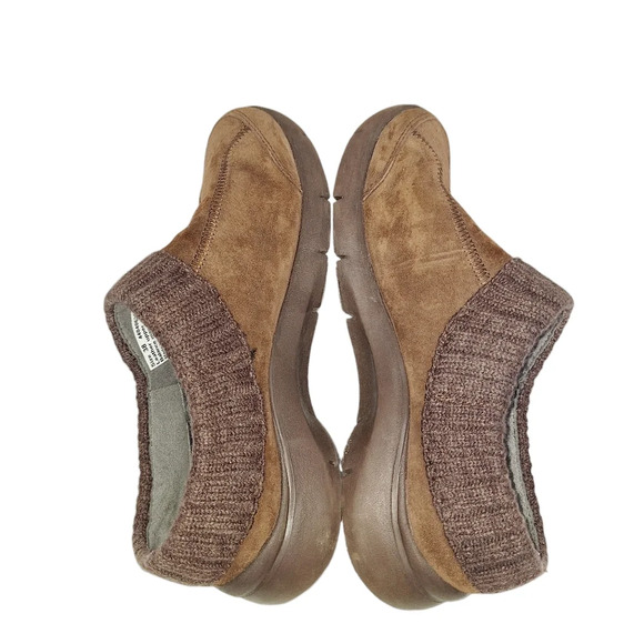 Dansko Women SZ 38/7.5 Eartha Brown Suede Slip-On Comfort Mules Clogs Shoes - Picture 12 of 15